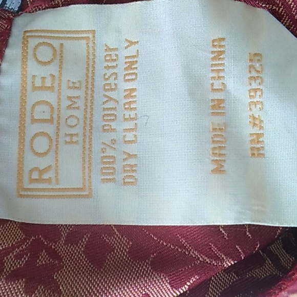 ๐ช๐ช Pair of BURGUNDY & CAMEL BROCADE CHAIR COVERS - Picture 2 of 16